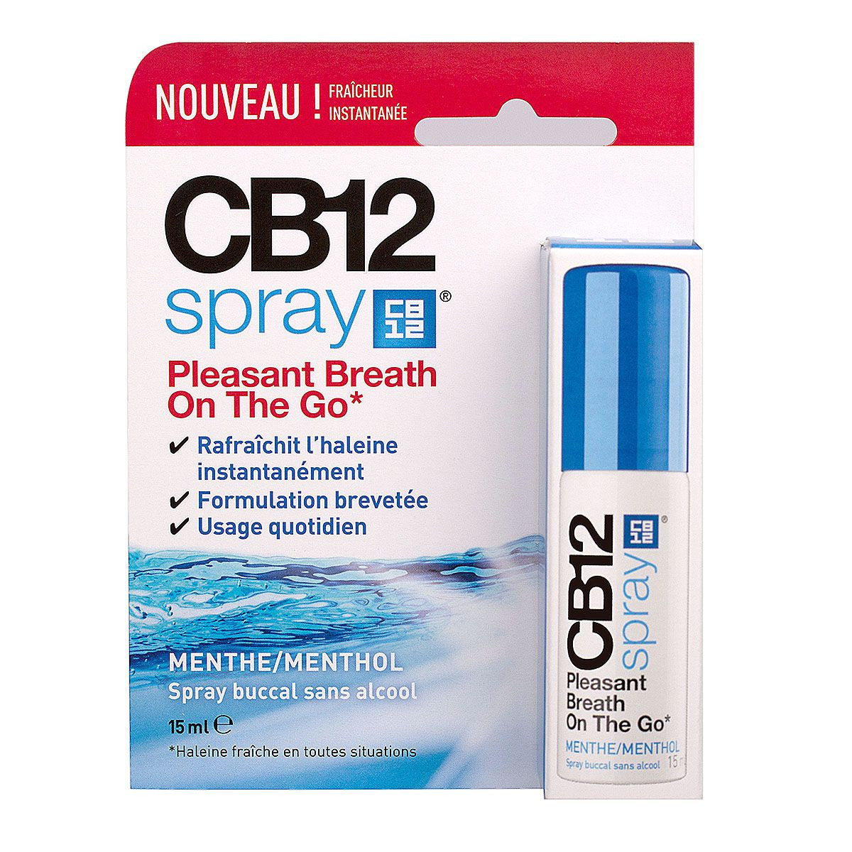 CB12 Spray Haleine Fraîche Menthe-Menthol Sans Alcool