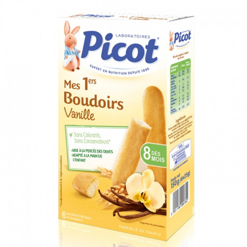 Biscuits bébé Picot - Mes 1ers Boudoirs Vanille - Laboratoires Picot