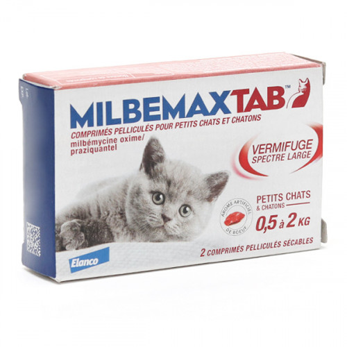 Milbemax Tab - Vermifuge - Chaton - 2 Comprimés - ELANCO