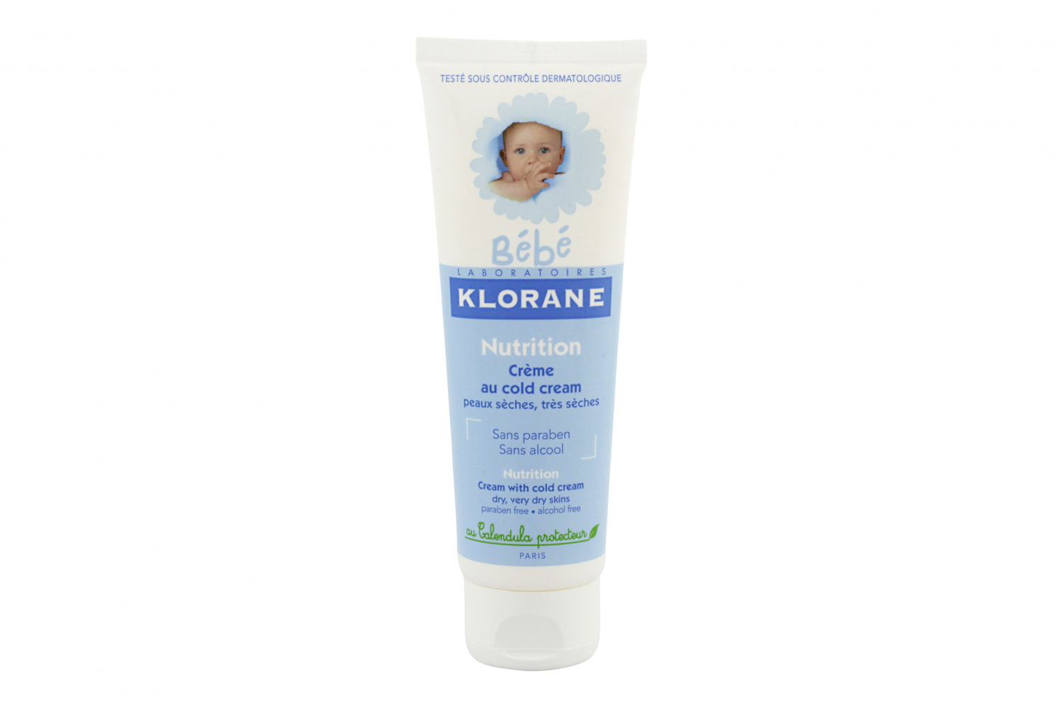 Crème nutritive cold cream Klorane - peau sèche bébé, visage et corps