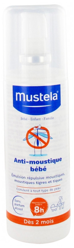 MUSTELA Anti-Moustiques Bébé Spray 100ml - Dès 2 Mois - 3504105037765