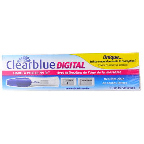 Clearblue test de grossesse digital avec estimation de l'âge