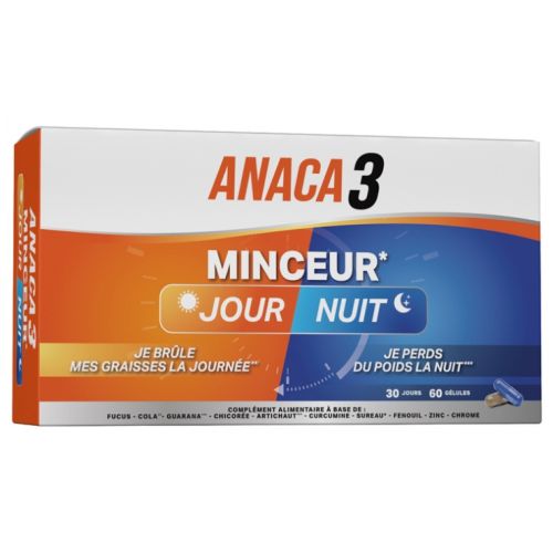 Anaca3 Minceur Jour/Nuit 60 Gélules - Brûle Graisses et Perte Poids -  Pharma360