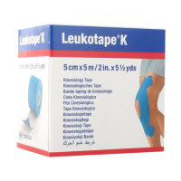 Leukotape K Bande Taping de Kinésiologie 5 cm x 5 m - Couleur : Bleu 2