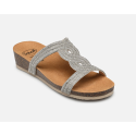 Mules - DOHA T-BAR COMFORT - Argent