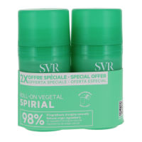 Spirial Déodorant 24h Végétal Roll-On Lot de 2 x 50 ml