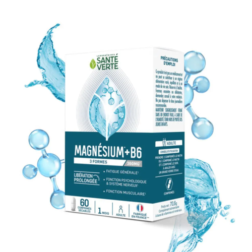 Magnésium +B6 3 Formes 360 mg Libération Prolongée 60 comprimés