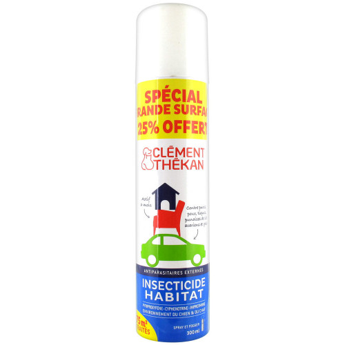 Pharma360: Insecticide Habitat CLEMENT THEKAN 300mL - Anti-puces